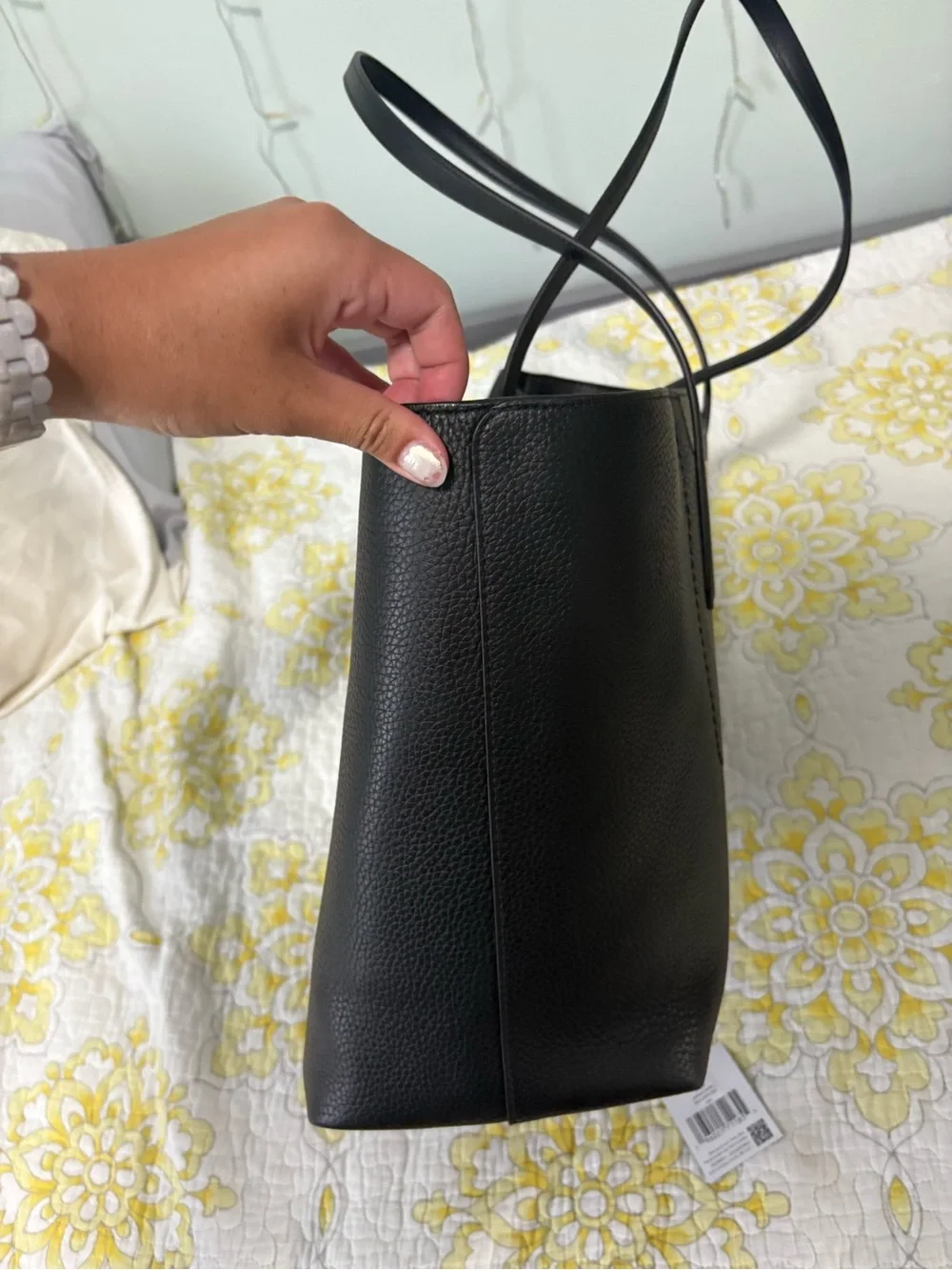 kate spade Black Pebbled Leather Cece Tote